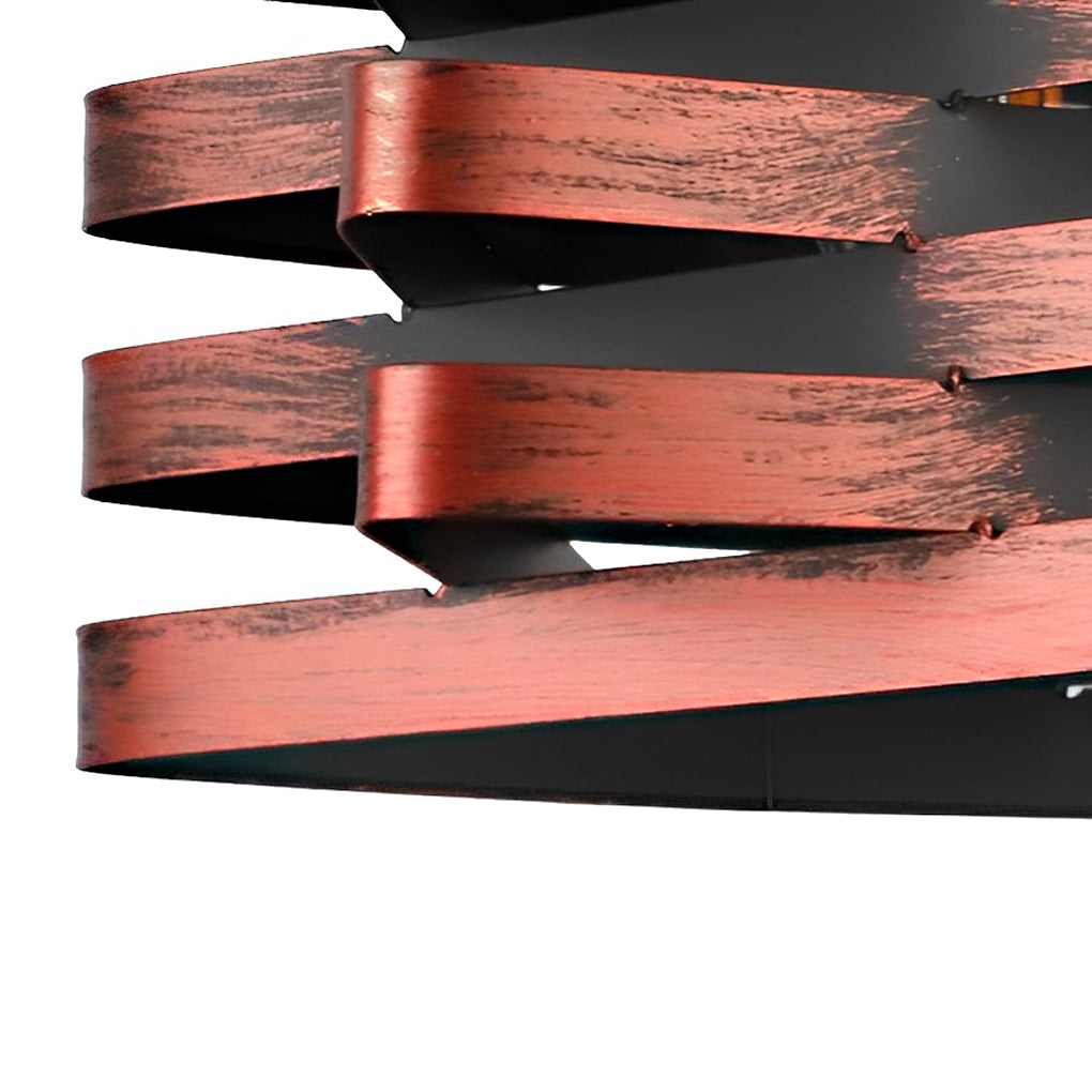 Retro Industrial Interwoven Iron Mini Pendant — E27/E26, 60W Max, 39.4" Adjustable, Gold / Copper / Black