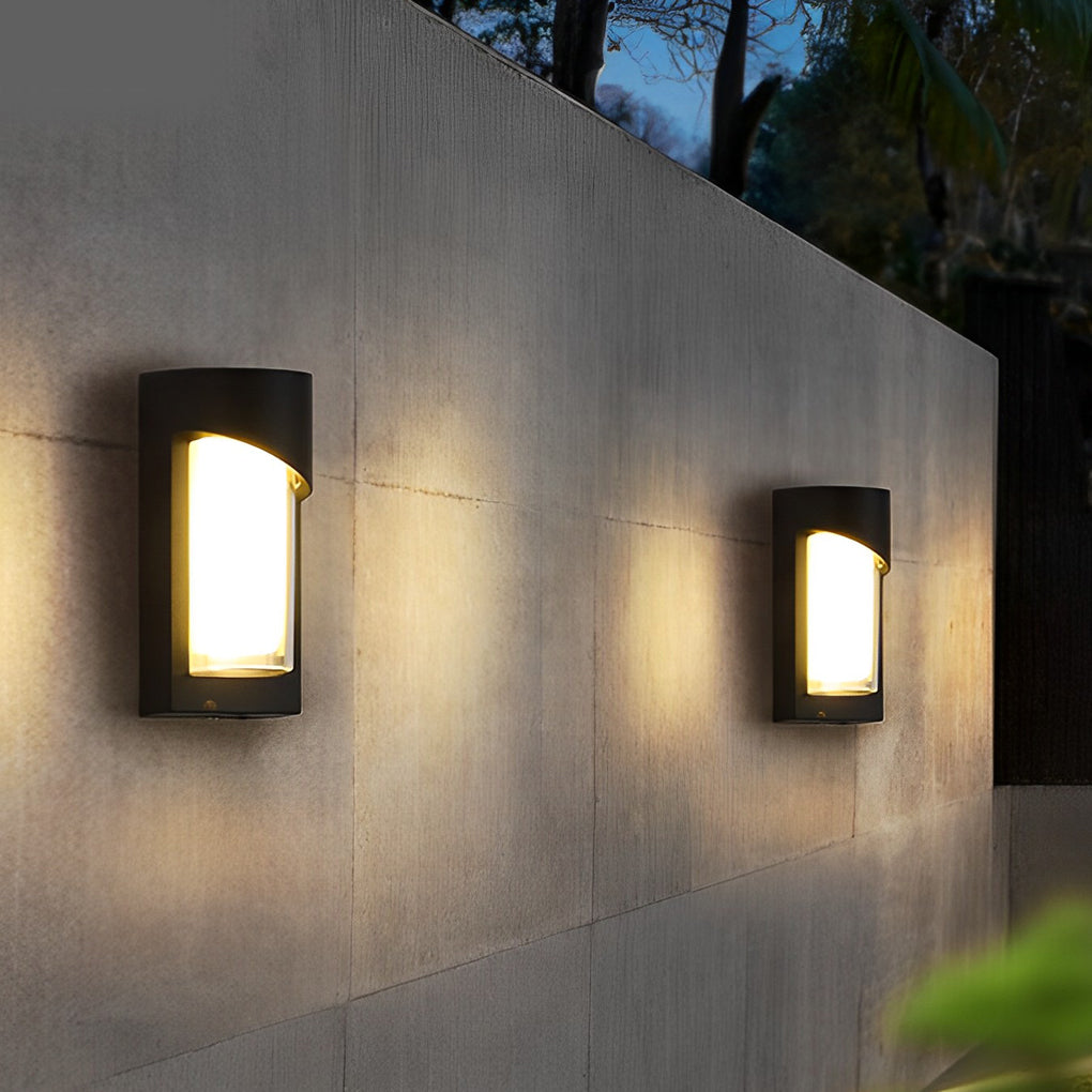 Modern Black Outdoor Wall Sconce — Die-Cast Aluminum, LED, IP55 Waterproof, 3000K