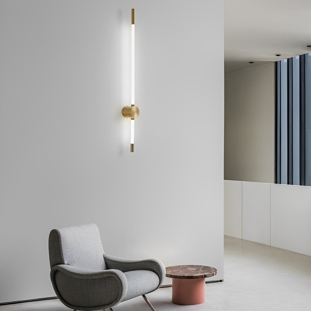 Minimalist Linear Wall Sconce — Iron and Acrylic, LED, 10W/17W/24W, 3000K/6000K, Vertical or Horizontal Mount