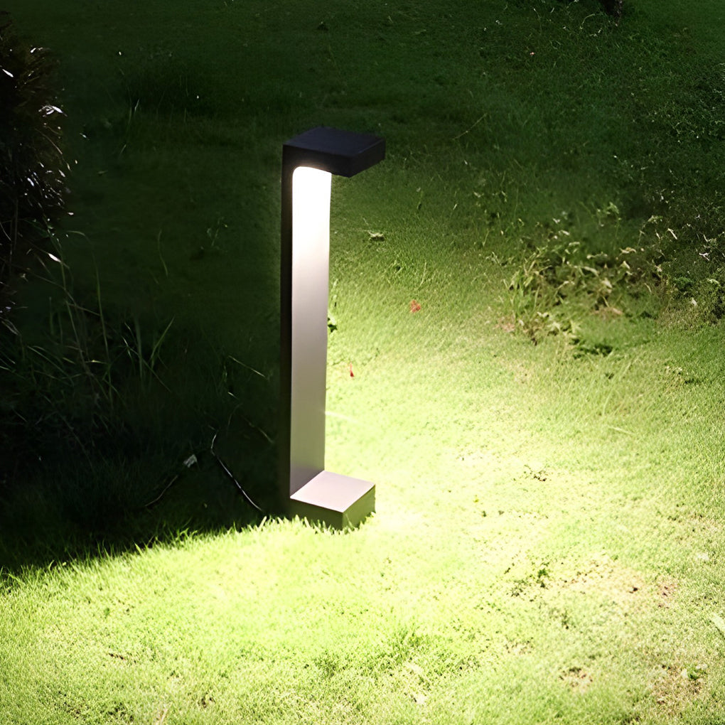 Rectangular COB Bollard Pathway Light — Black Aluminum, IP65 Weatherproof, 16" or 24"