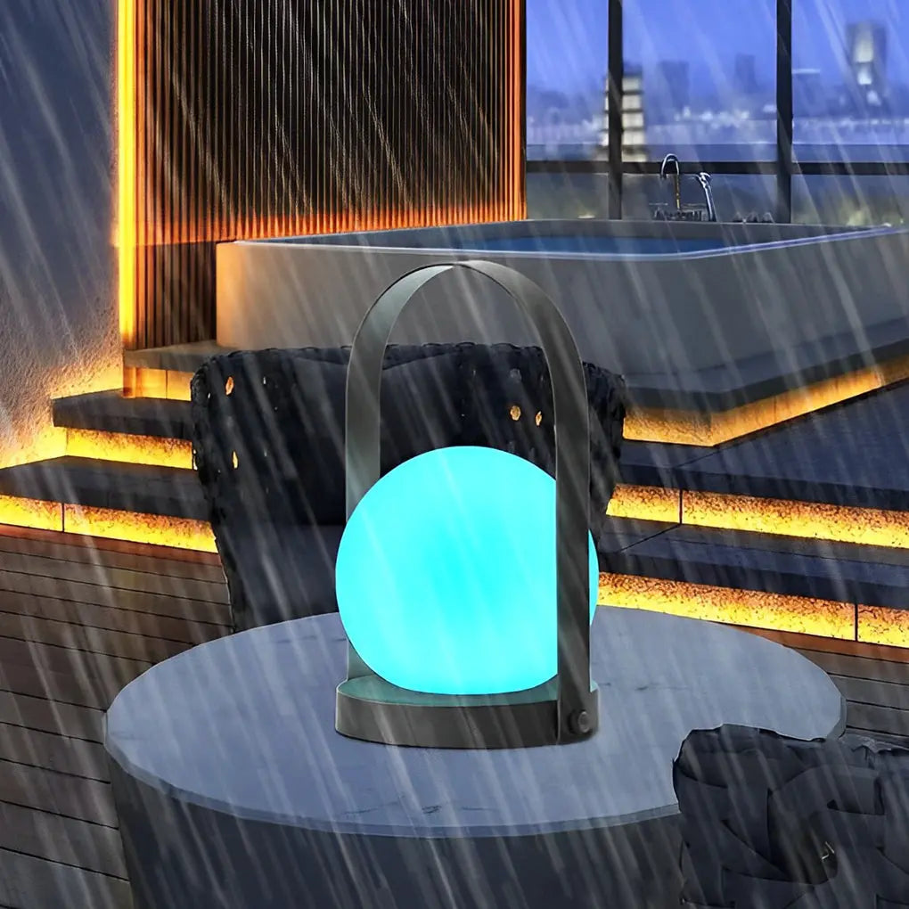 Mini Global Table Lamp with Opal LED RGB and Remote Control Luxe