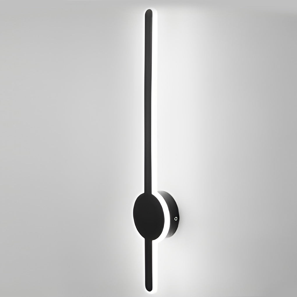 Contemporary Linear LED Wall Sconce — Hardware and Acrylic, Black / Gold / White, 16", 24", or 31"