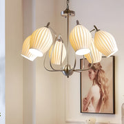 Flower-Shaped Ceramic Modern Chandelier — Iron, E14 12W, 3000K Warm White, 4-Light / 6-Light / 8-Light