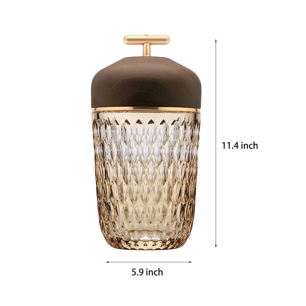 Elegant Cup-Shape Crystal Table Lamp for Ambient Glass Lighting Luxe