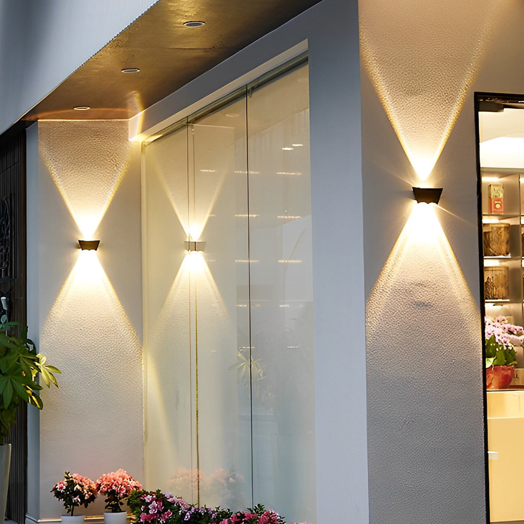 Waterproof Black LED Wall Washer Lights with Creative Up and Down Lighting