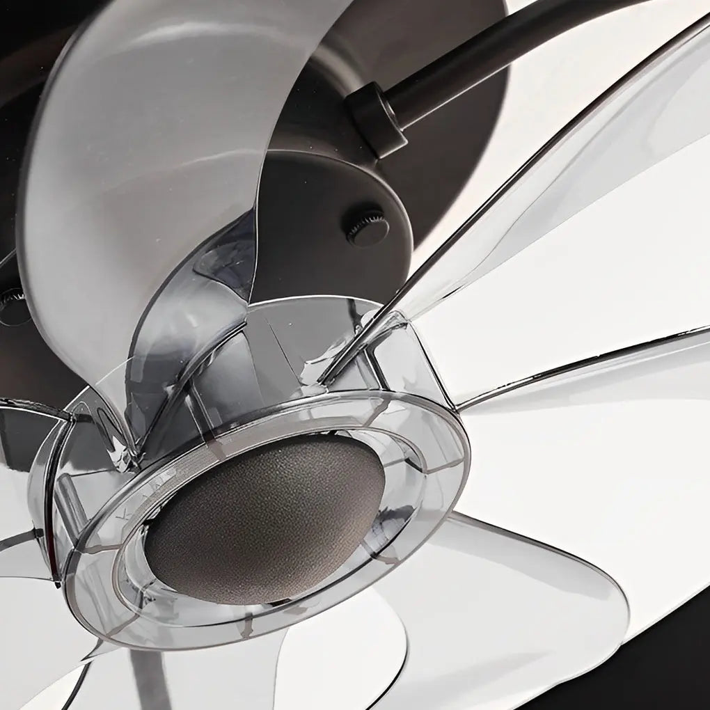 Modern Bladeless Ceiling Fan with Remote: Round Inverter, Mute, LED, and Dimmable Features Luxe