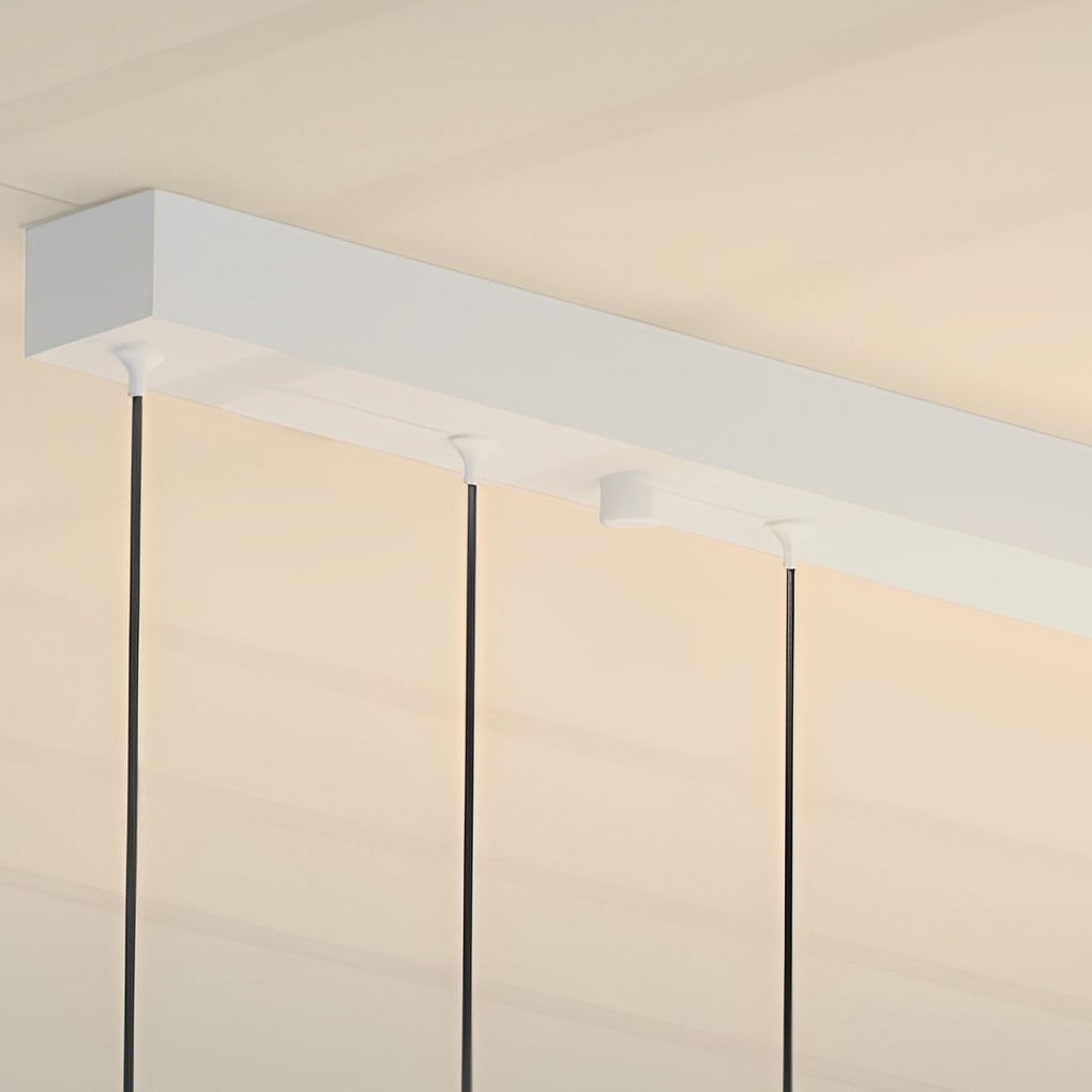 Ultra-Thin Square Ring LED Chandelier — White Aluminum, Three-Step Dimming, 3000K/4500K/6000K