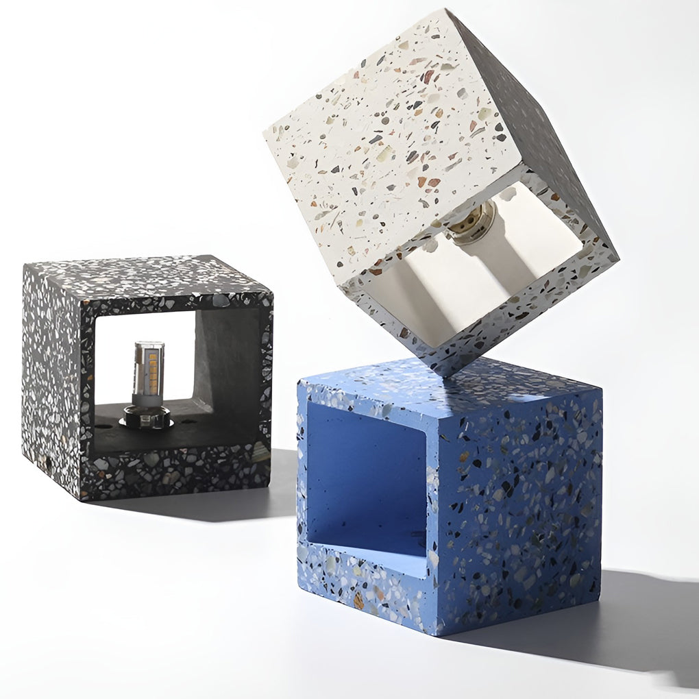 Square Up/Down Wall Sconce — Terrazzo, Modern Industrial, G4, 3000K Warm White