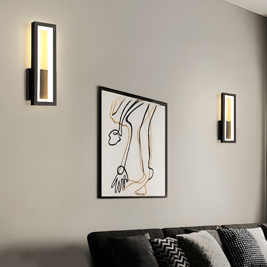 Modern Rectangular LED Wall Sconce — Aluminum & Acrylic, 16W / 28W, 3000K / 6000K