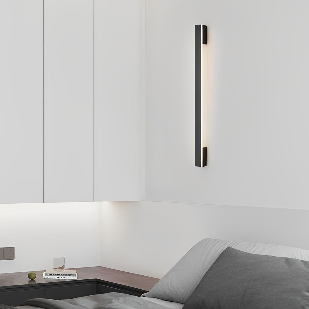 Minimalist Linear Wall Sconce — Copper & Acrylic, LED, Three-Step Dimming (3000K/4500K/6000K), 24"/31"/39"