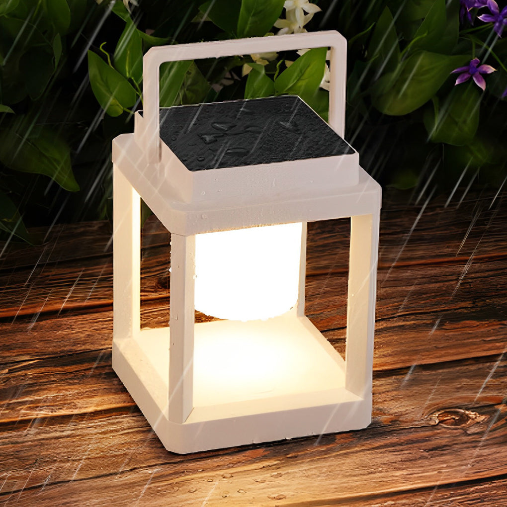 Portable Solar & USB Outdoor Lantern — LED, IP44 Weatherproof, 3000K / 6500K, 5" × 7"