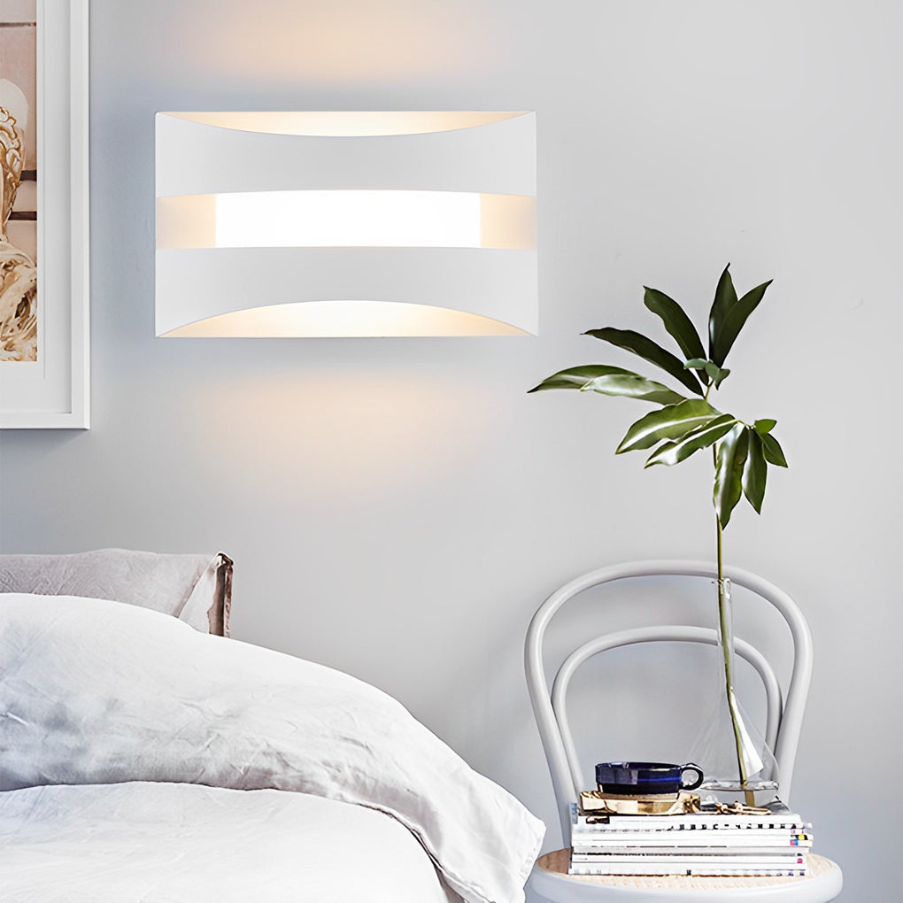 Minimalist Nordic Rectangular LED Wall Sconce for Bedside Lighting
