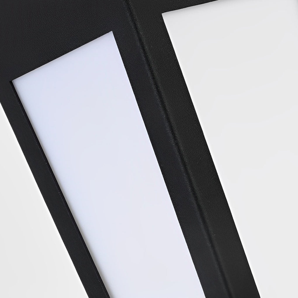 Modern Solar Outdoor Wall Sconce — Black Galvanized Steel, LED Warm White, IP65, 8–10 Hr Battery