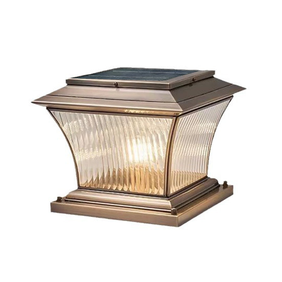 European-Style Waterproof Copper Outdoor Pillar Light