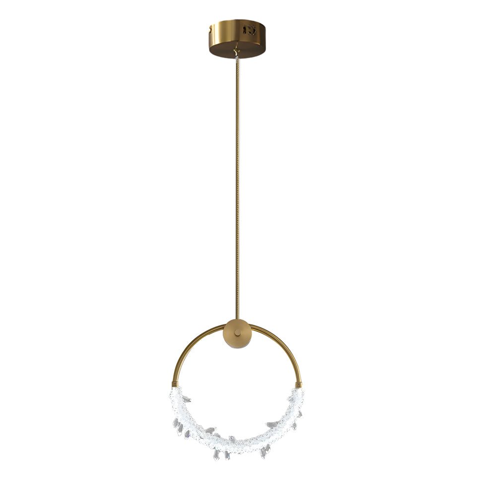 911 ring led crystal small pendant lights hanging bedside lamps
