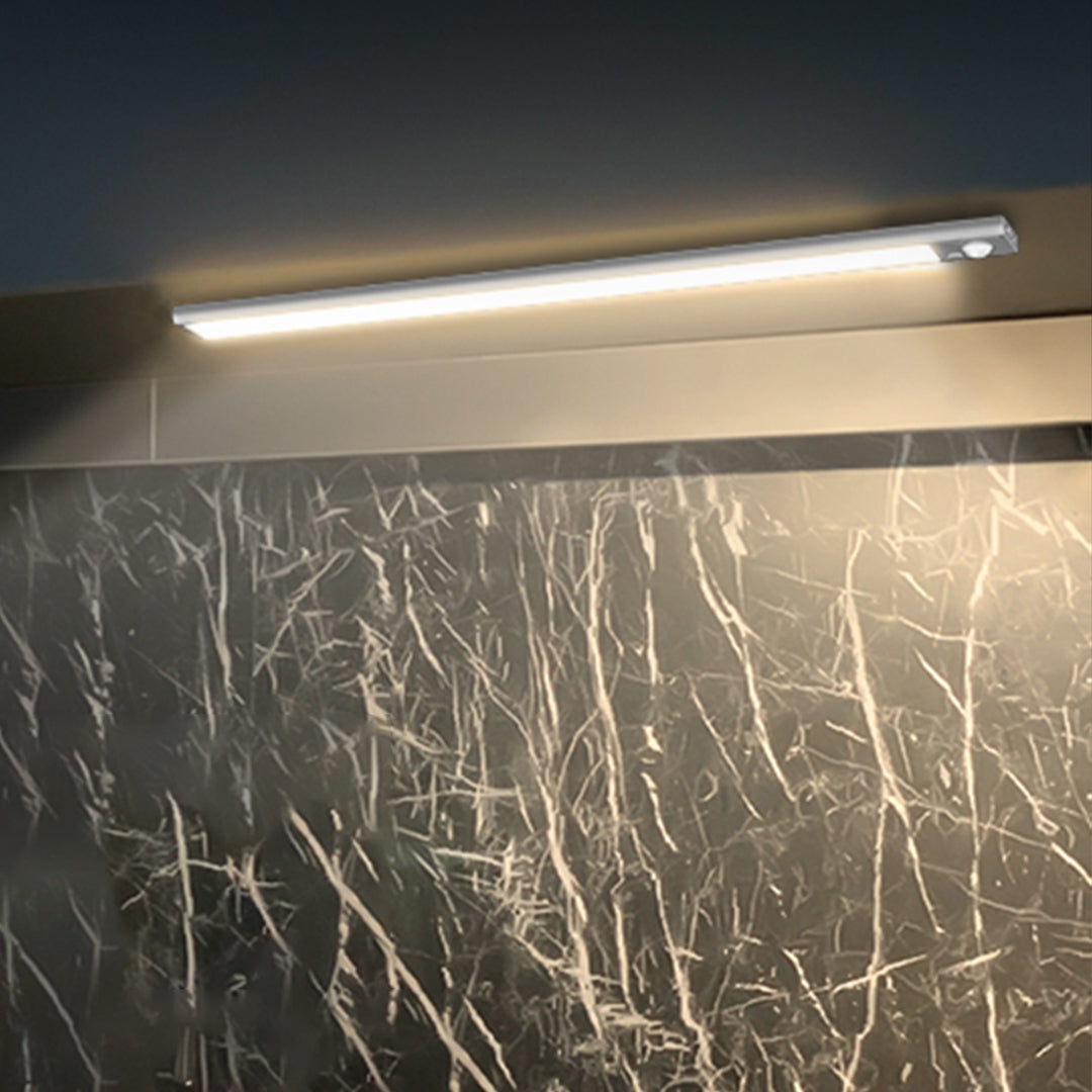 Magnetic Under-Cabinet Sensor Light — Aluminum, LED, Three-Color Dimming (3000K/4000K/6000K), Stepless Dimming, USB Rechargeable