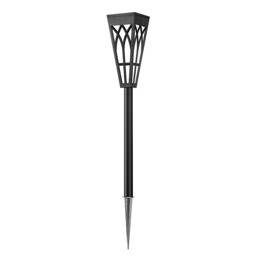 Flame-Flicker Solar Path Light — Aluminum, LED, IP55 Weatherproof, Dusk-to-Dawn