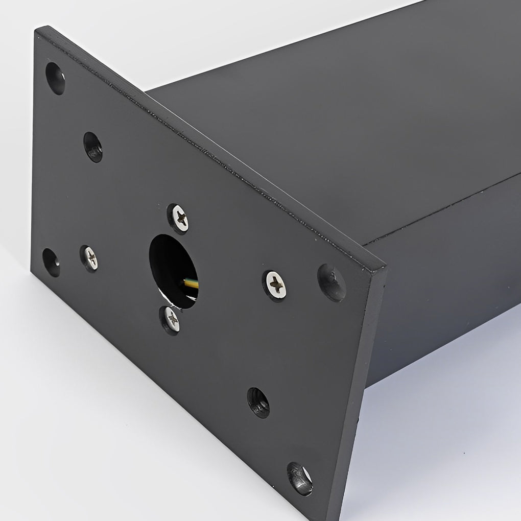 Minimalist Curved Bollard Path Light — Black Die-Cast Aluminum, 24", LED 3000K, IP65 Weatherproof