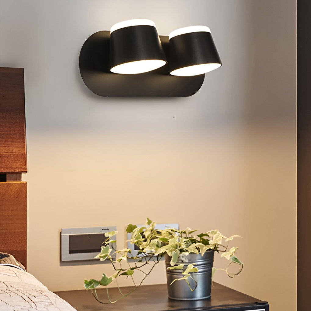 Modern Adjustable Up/Down LED Wall Sconce — Die-Cast Aluminum, Rotatable, 1-, 2-, or 3-Light