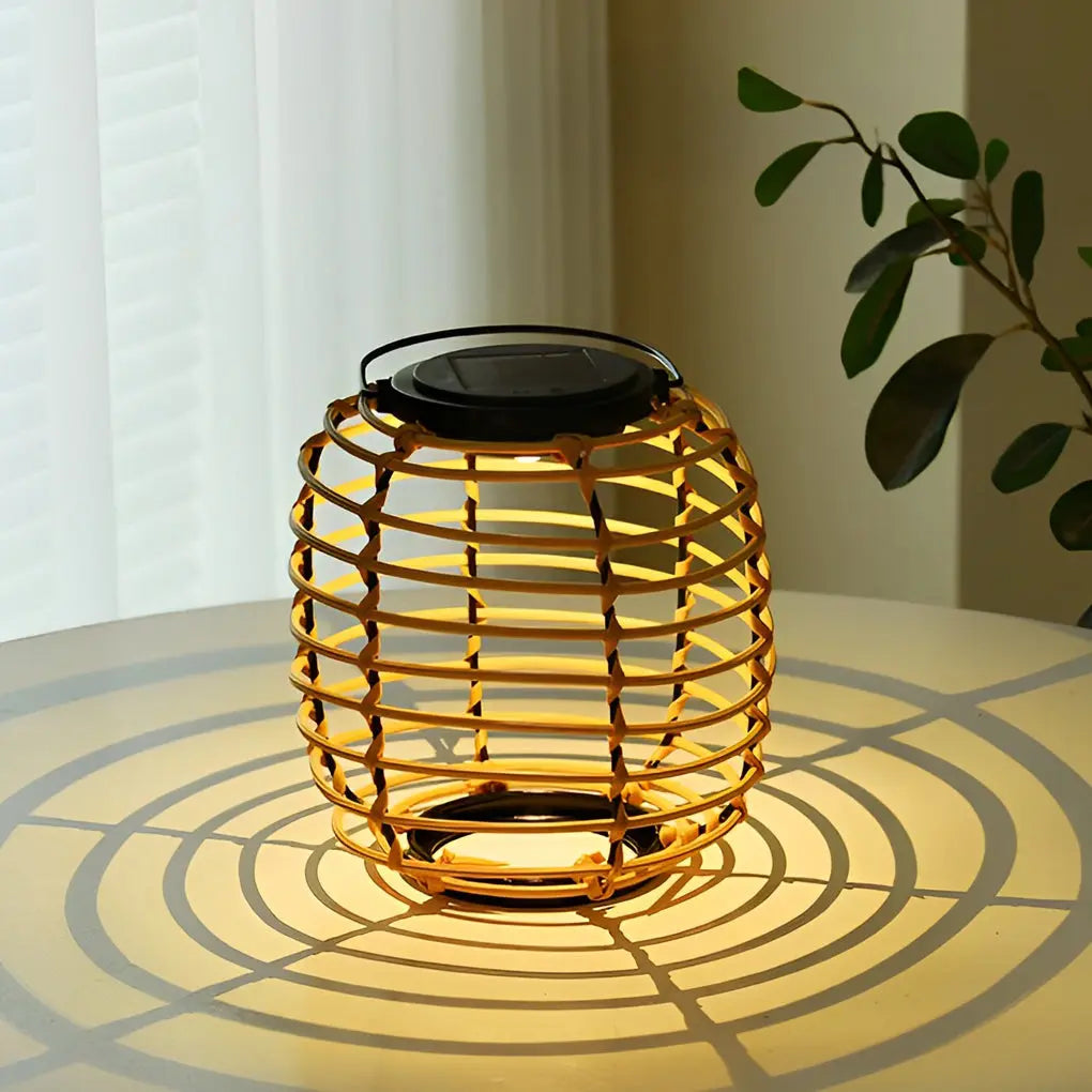 Modern Waterproof Rattan Lantern Solar Garden Lights - Creative Lawn Lamp Luxe