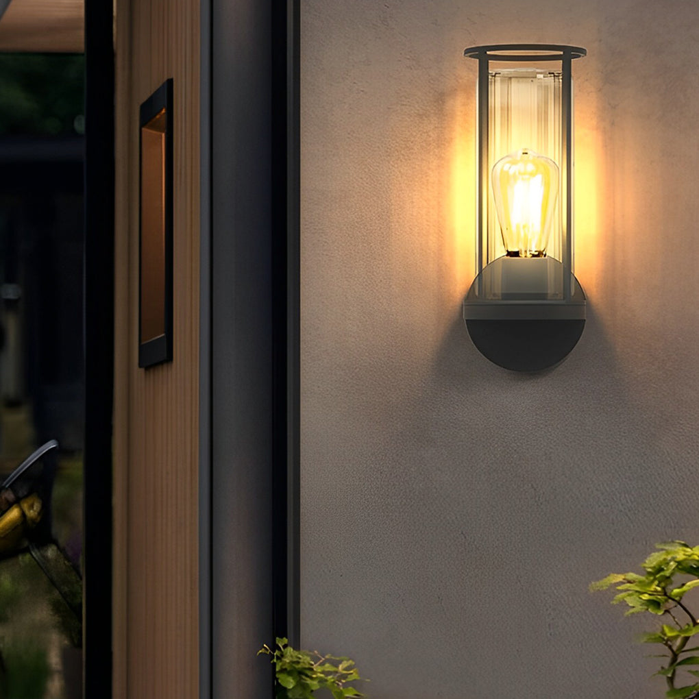 Minimalist Round Outdoor Light — Stainless Steel & Acrylic, E27, IP65, Wall or Post Mount