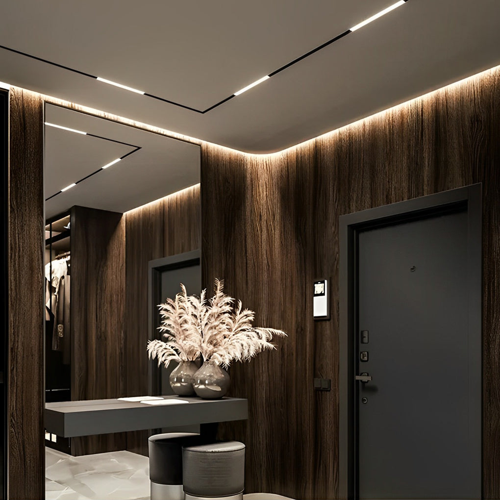 under cabinet mini recessed invisible led strip lights linear lighting solution