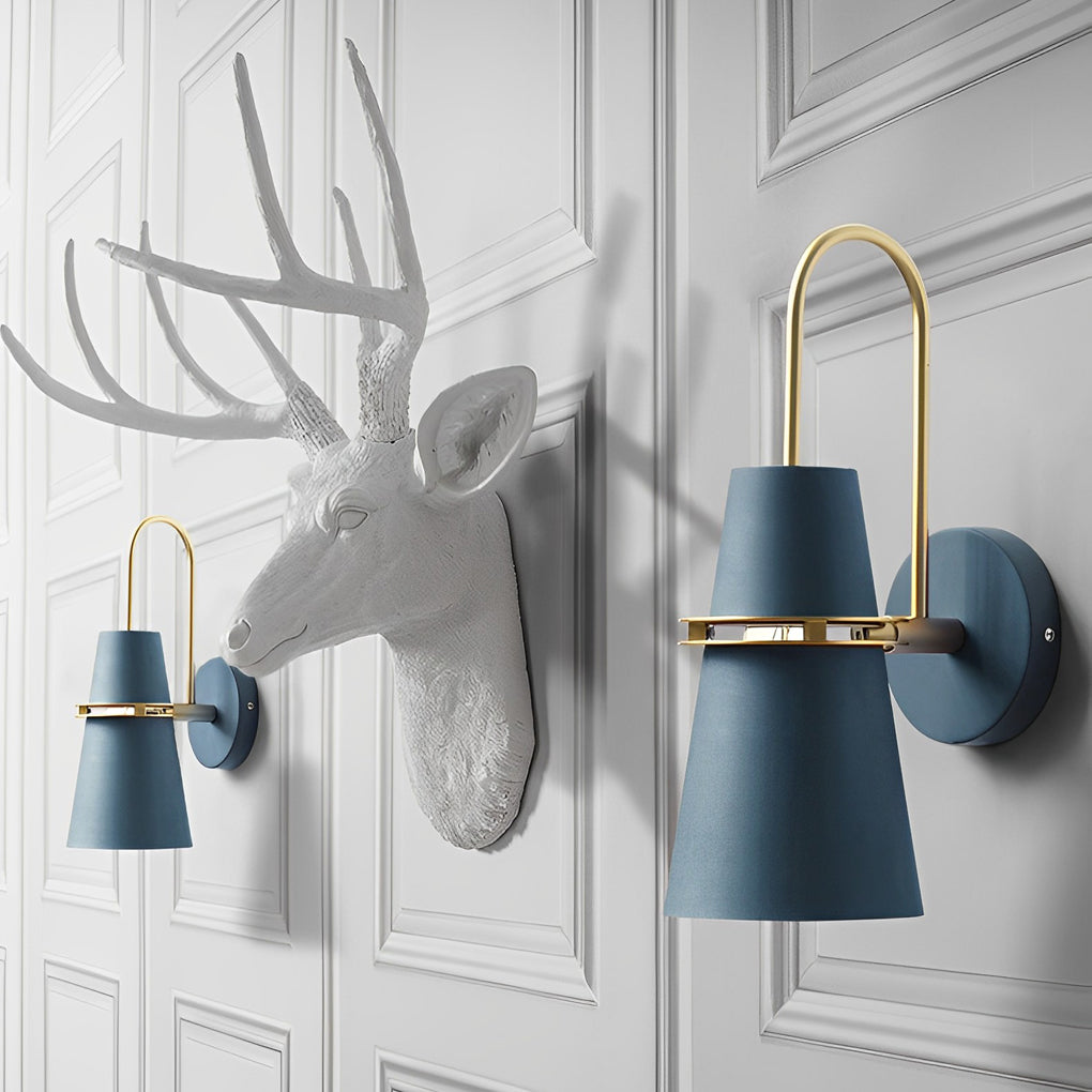 Modern Diffused Wall Sconce — White Iron, 6" Diameter, Indoor