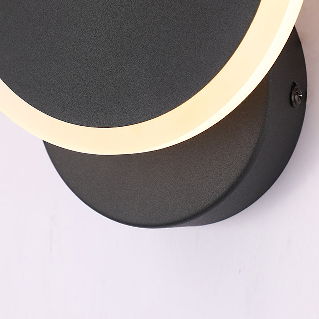Round Rotatable LED Wall Sconce — Iron and Acrylic, 7W, 3000K / 6000K, 6" Diameter