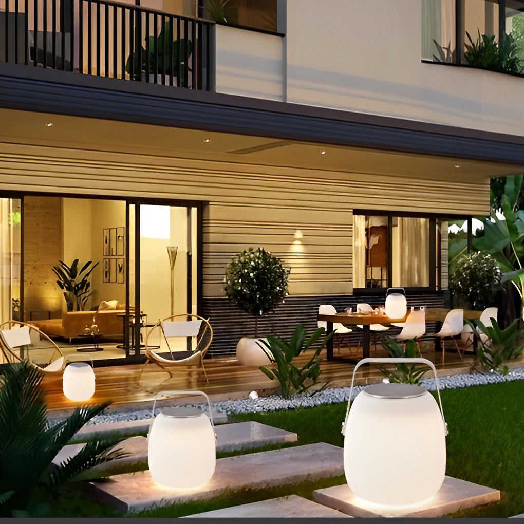 Modern Solar Rechargeable Portable Lantern — Remote Control, 3-Step Dimming, 3000K/4500K/6000K, USB Charging, Waterproof