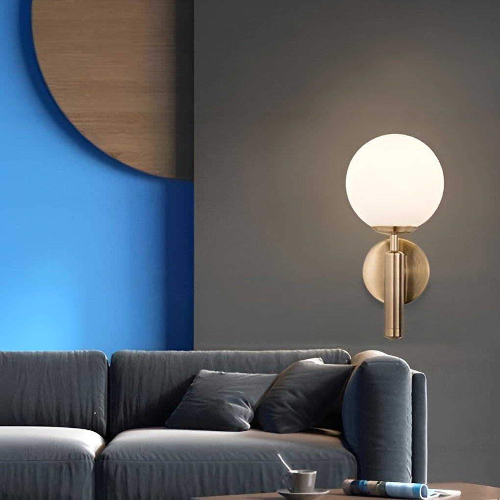 Nordic Wall Sconce Lighting - 5W LED Glass Ball Shaped Wall Lamp