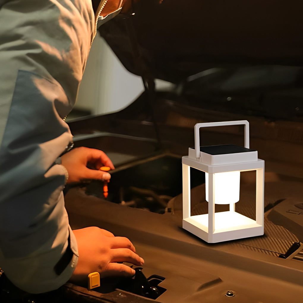 Portable Solar & USB Outdoor Lantern — LED, IP44 Weatherproof, 3000K / 6500K, 5" × 7"