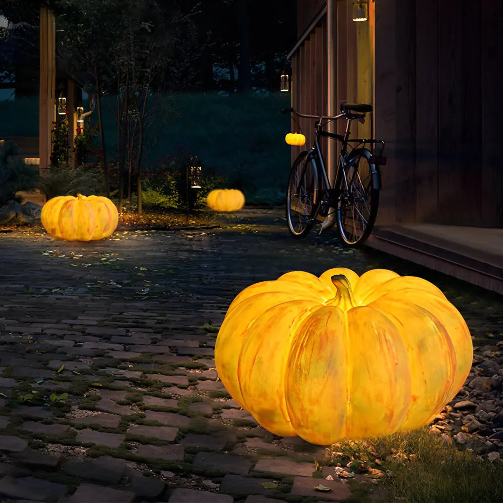 Waterproof Portable Resin Pumpkin LED Lights - USB Rechargeable for Outdoor Use Luxe