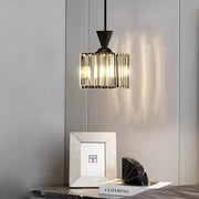 Round and Square Crystal Mini Pendant — Black and Gold, E27, Three-Step Dimming, 3000K/4500K/6000K