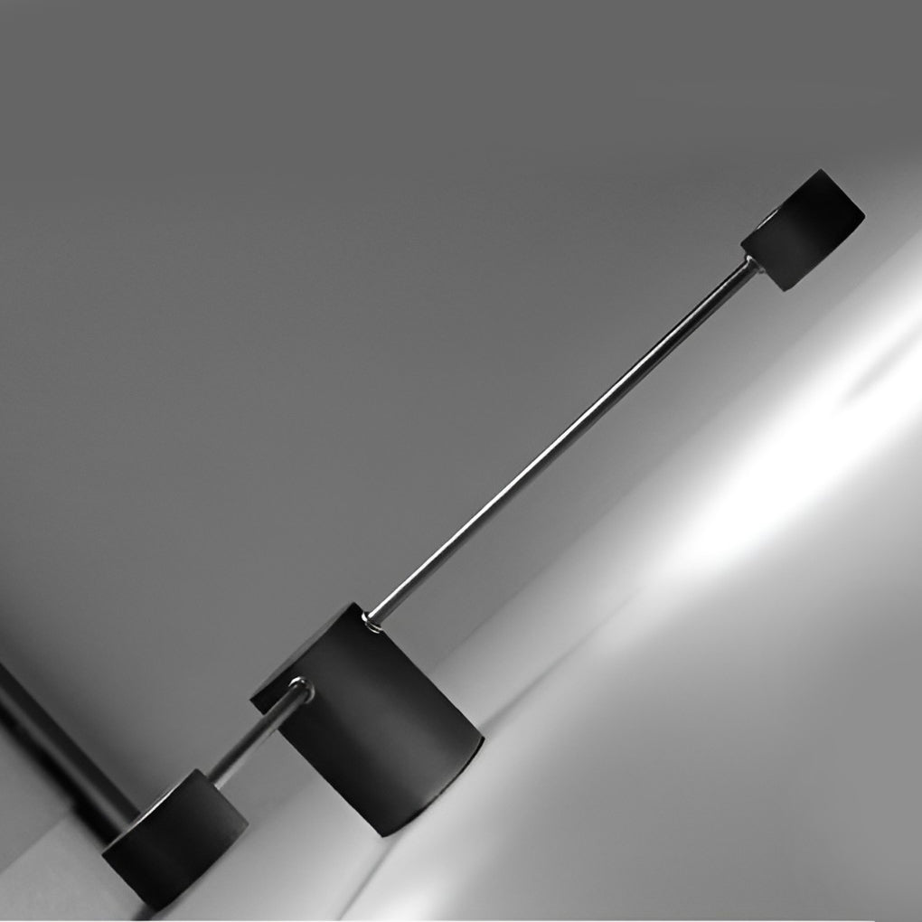 Round Linear LED Wall Sconce — Black Aluminum, Warm White / 6000K, Straight or Right-Angle