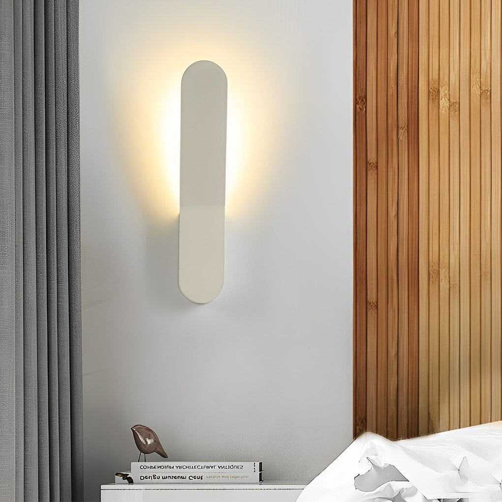 Minimalist LED Uplight Wall Sconce — Aluminum & Acrylic, 5W 3000K, Black or White