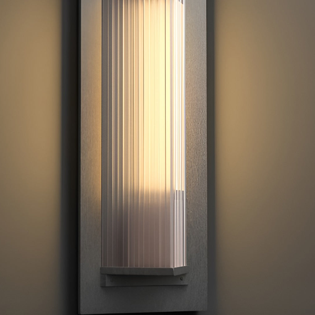 Vintage Outdoor Wall Sconce — Black Aluminum, Frosted Glass, LED, Solar / Hardwired, IP65