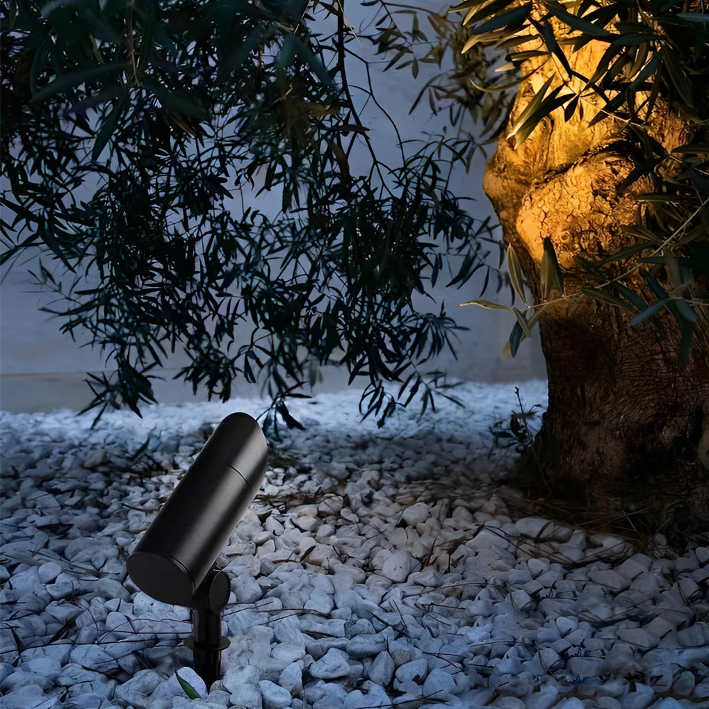 Modern Black LED Outdoor Landscape Spotlight — Aluminum, 10W / 20W, 3000K, IP Waterproof, 24° Beam
