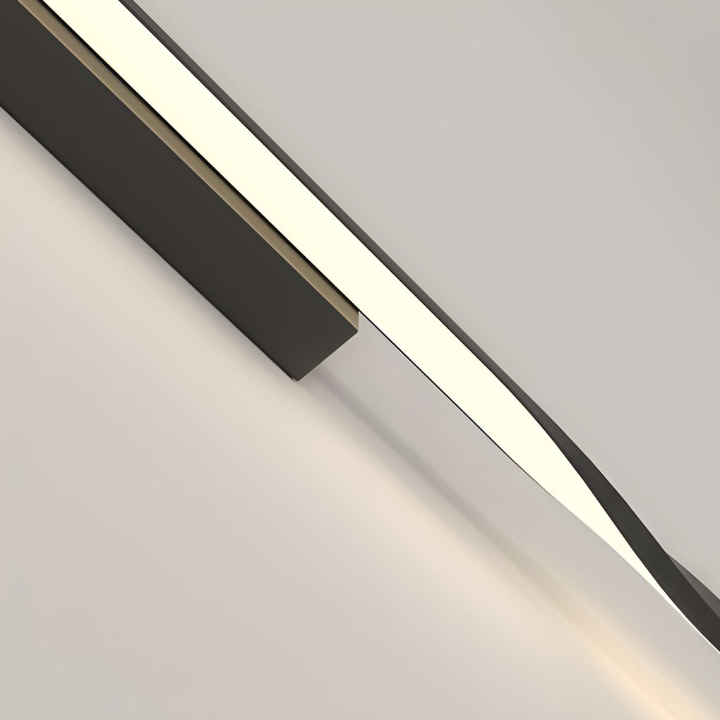 Modern Minimalist Linear Wall Sconce — Black Iron, LED, 10W–19W, 23.6" to 47.2"