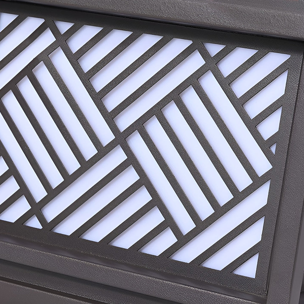 Modern Square Solar Post Cap Light — Galvanized Steel & Acrylic, 10W LED, Waterproof, Outdoor Pillars