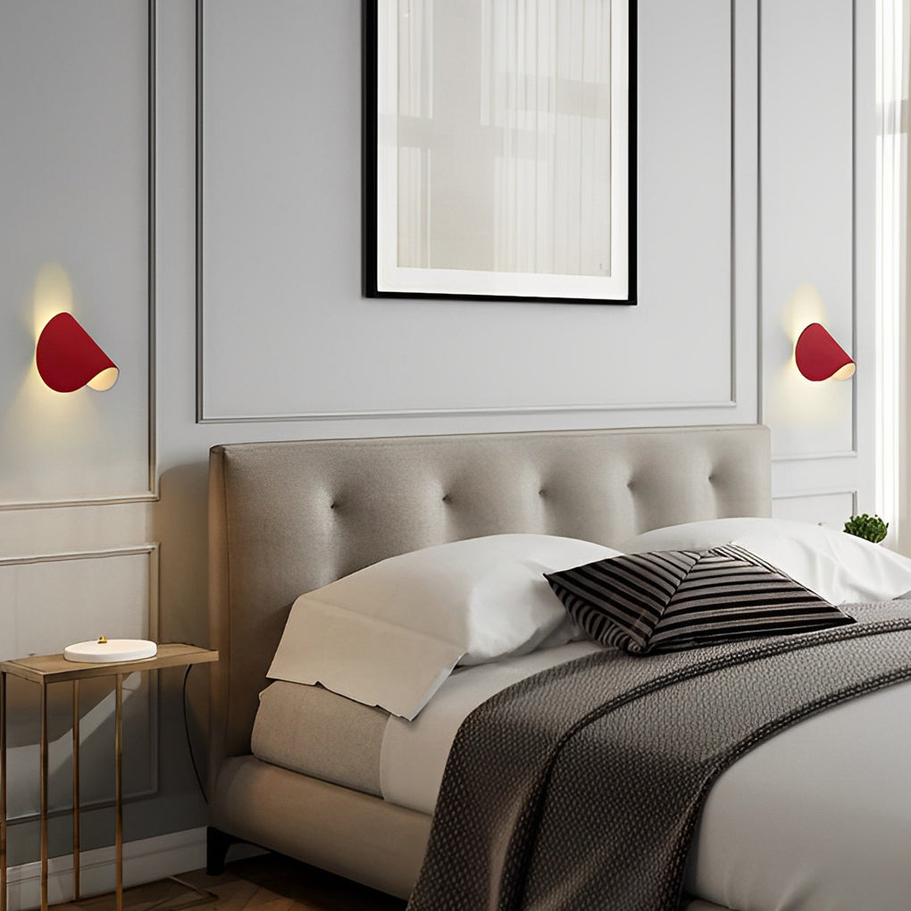 Adjustable Metal LED Wall Sconce — Modern, 4"W × 6"H, White / Black / Red / Blue