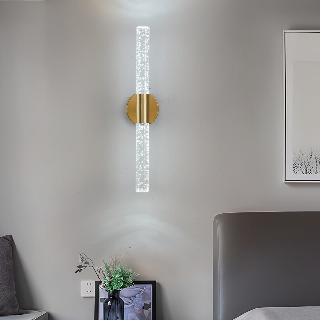 Cylinder Up/Down Wall Sconce — Iron and Acrylic, 14W LED, 3000K/6000K, 20.1" Height