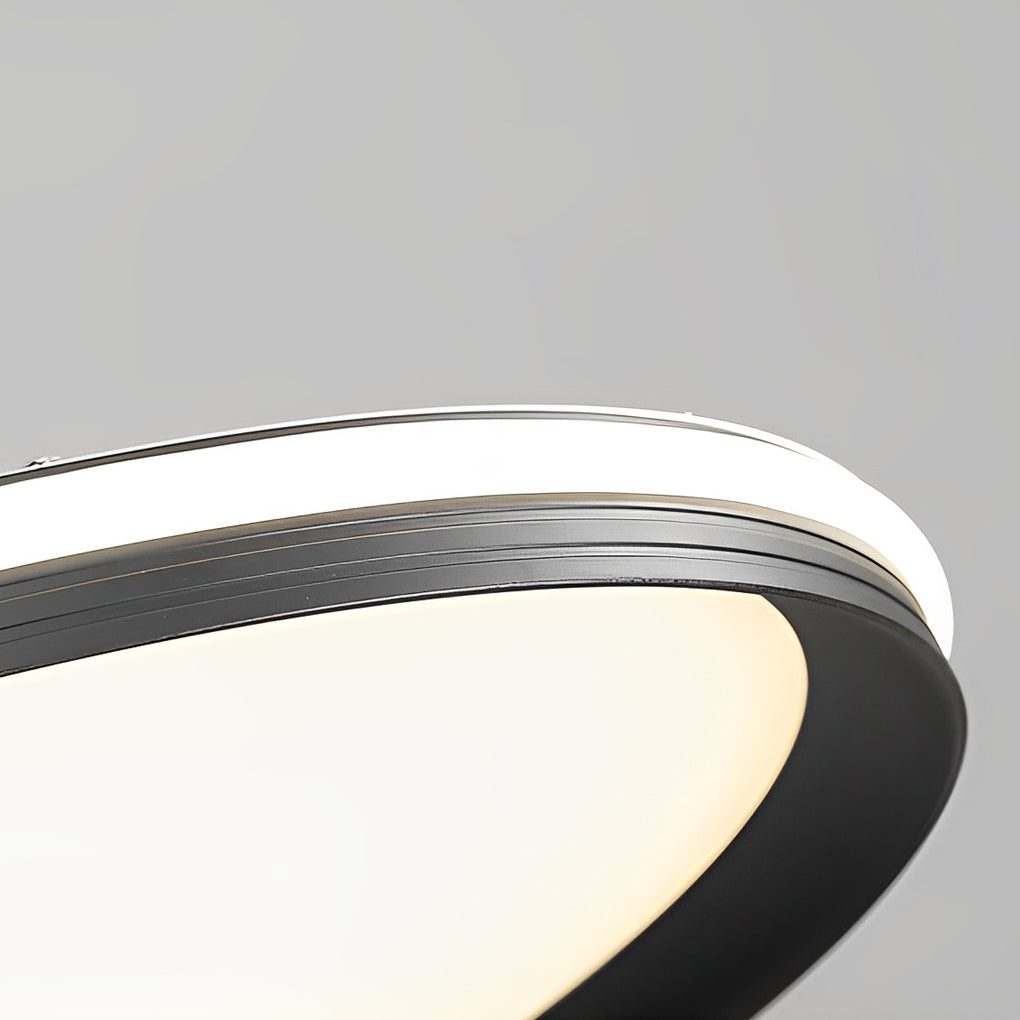 Minimalist Round Ultra-Thin LED Pendant — Aluminum, Silicone Light Guide, 16" Diameter, 3000K / 6000K