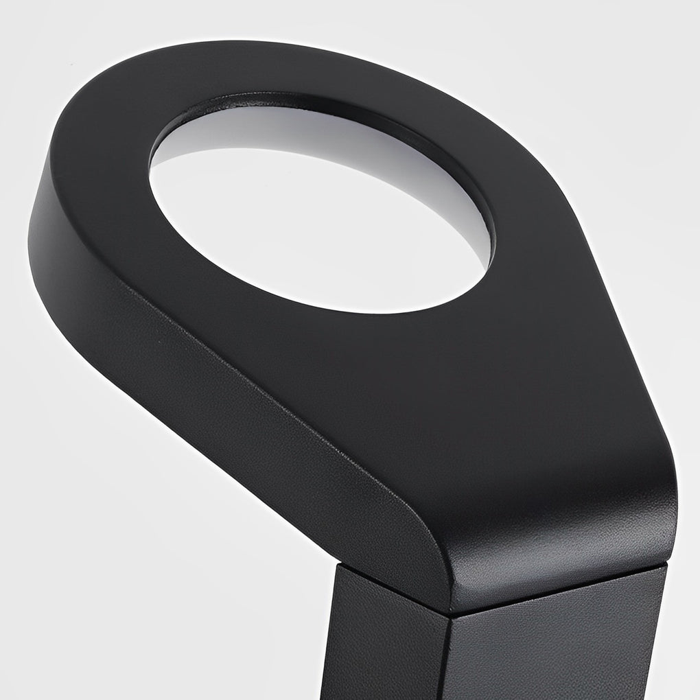 Modern Minimalist LED Bollard Light — Matte Black Aluminum, 12W, 3000K / 6000K, 31" H