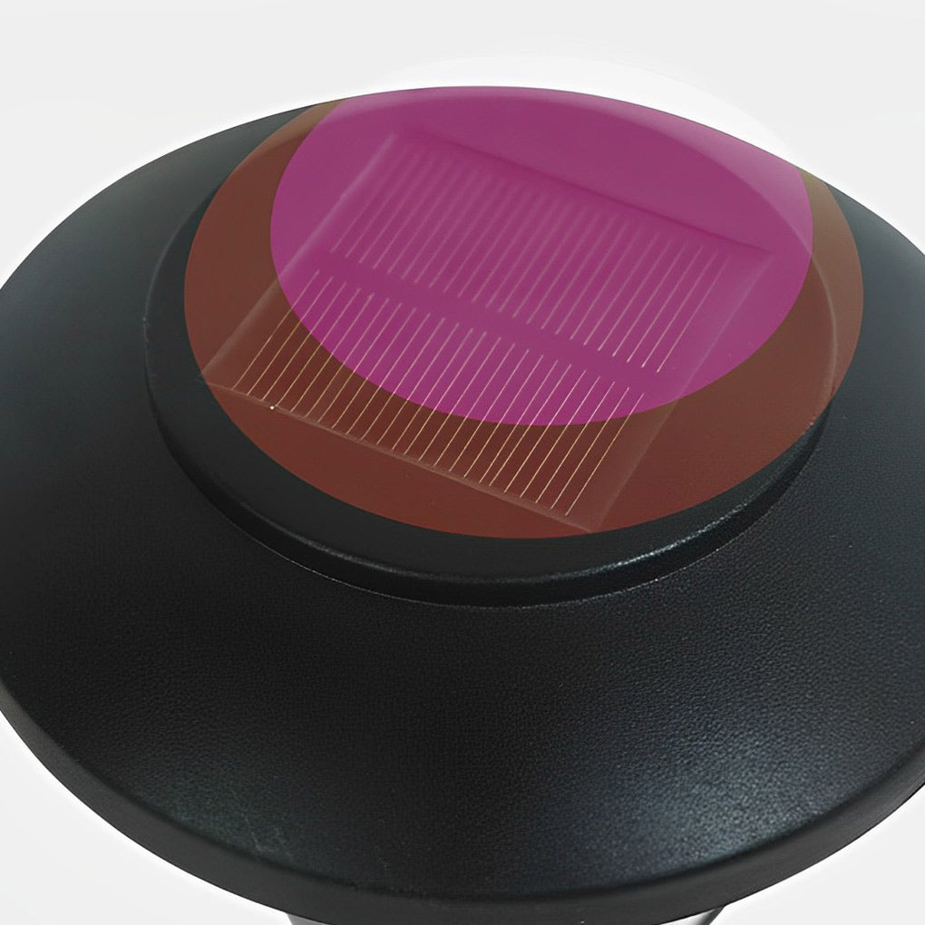 Black Solar LED Path Lights, Set of 2 — Opaque Glass Shades, Warm White 3000K, IP44, 4" x 16"