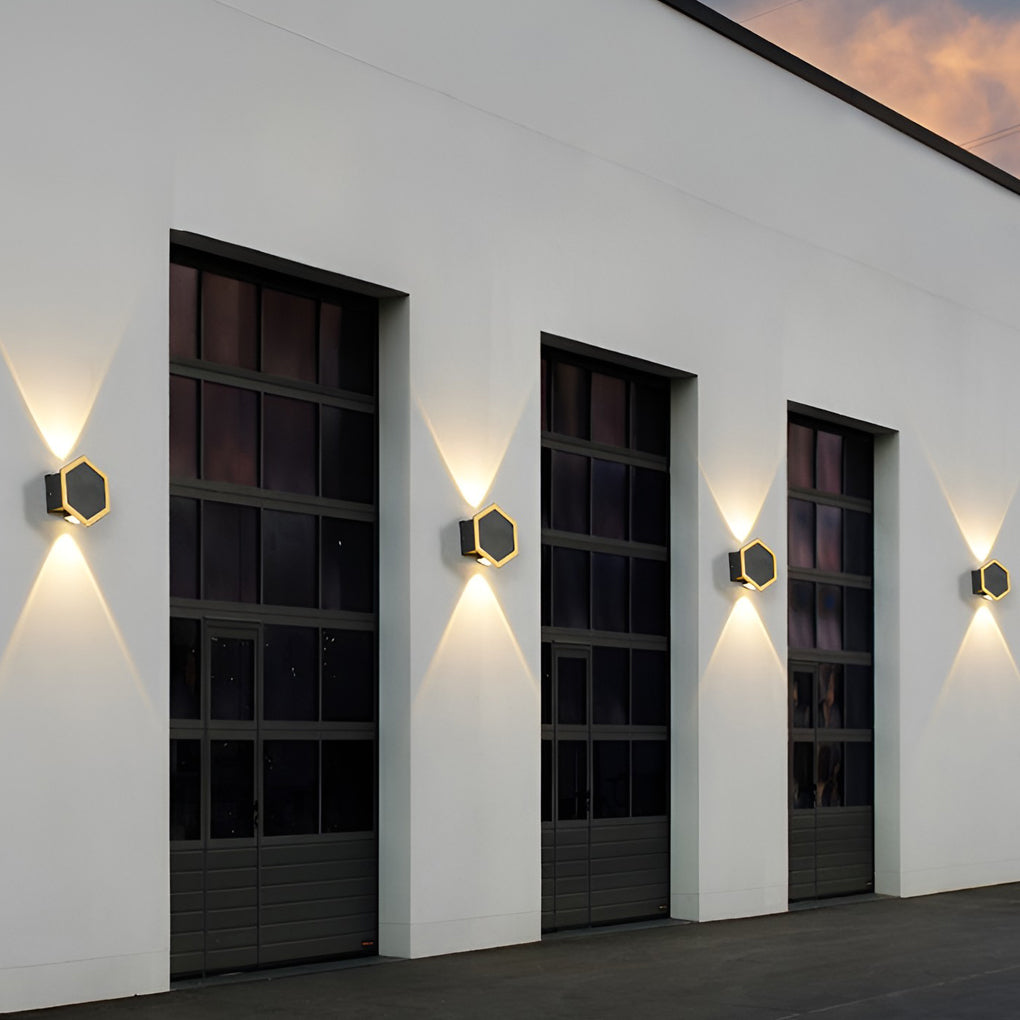 Beehive Up/Down Outdoor Wall Sconce — Aluminum, LED, IP65 Weatherproof
