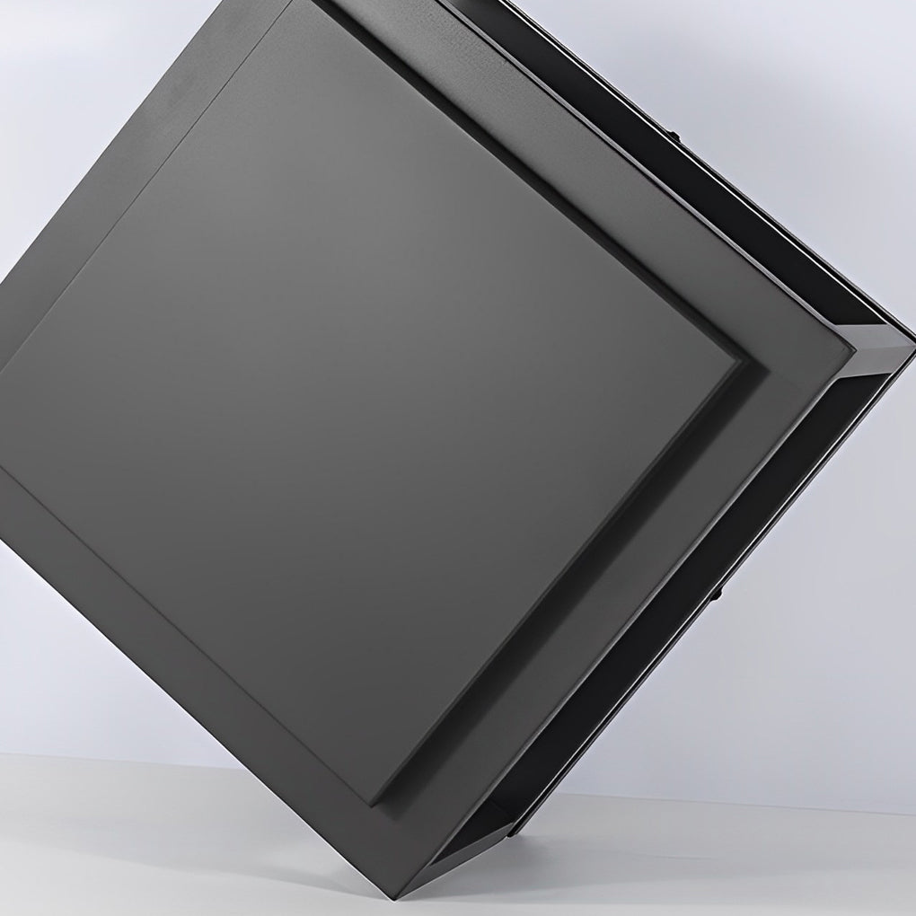 Square Solar Post Cap Light — Galvanized Steel & Acrylic, Mountain Scenery, LED E27, Hardwired / Solar, Warm White 3000K