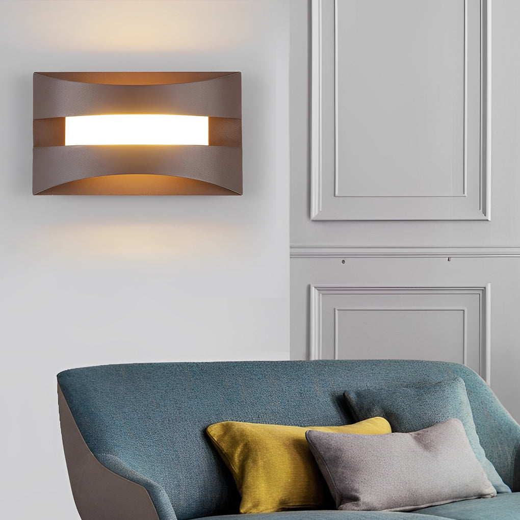 Minimalist Nordic Rectangular LED Wall Sconce for Bedside Lighting