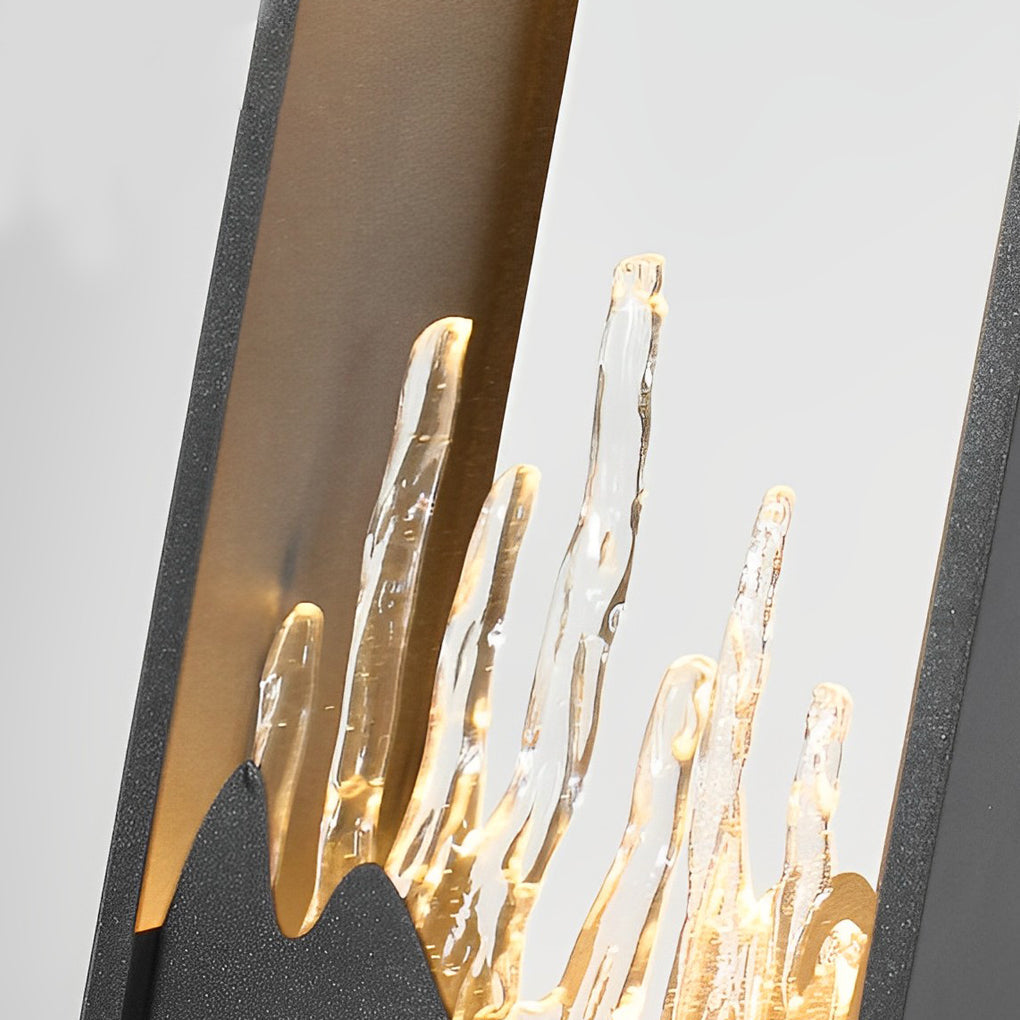 Rectangular Outdoor Pathway Light — Steel and Glass, LED, 3000K Warm White, IP65 Weatherproof, Black