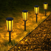 RGB Hexagonal Hollow Solar Stake Light — ABS + PC, LED, Dual-Mode Warm White / RGB, IP65 Weatherproof