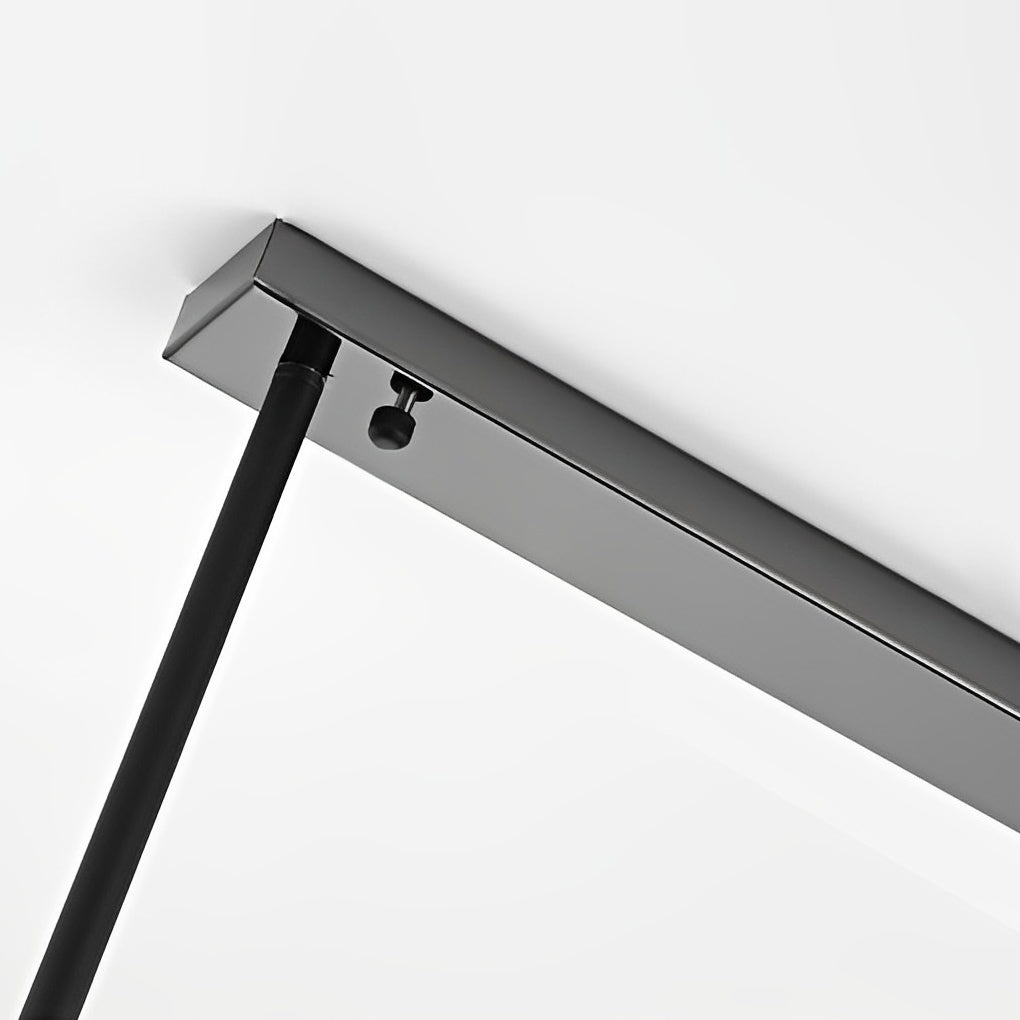 Rectangular Crystal LED Chandelier — Smoke Gray, Stainless Steel, 3-Step Dimming (3000K/4500K/6000K), E14